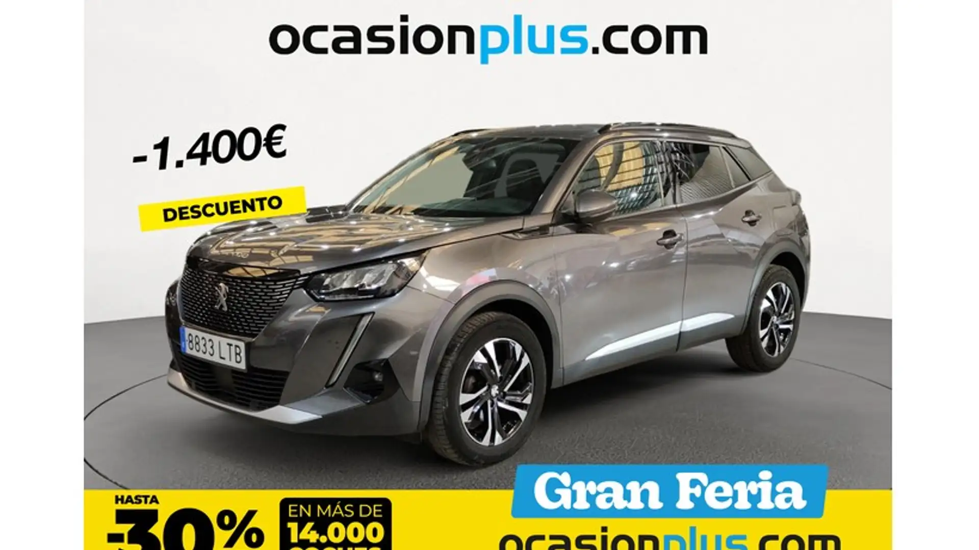 Peugeot 2008 1.2 PureTech S&S Allure Pack EAT8 130 Gris - 1