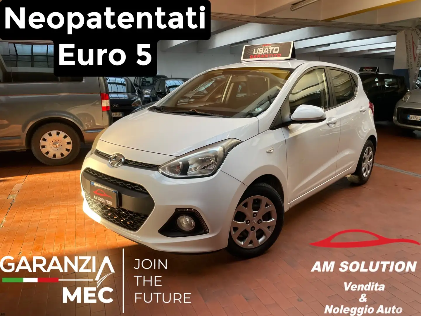 Hyundai i10 i10 1.0 Neopatentati Euro 5 Bianco - 1