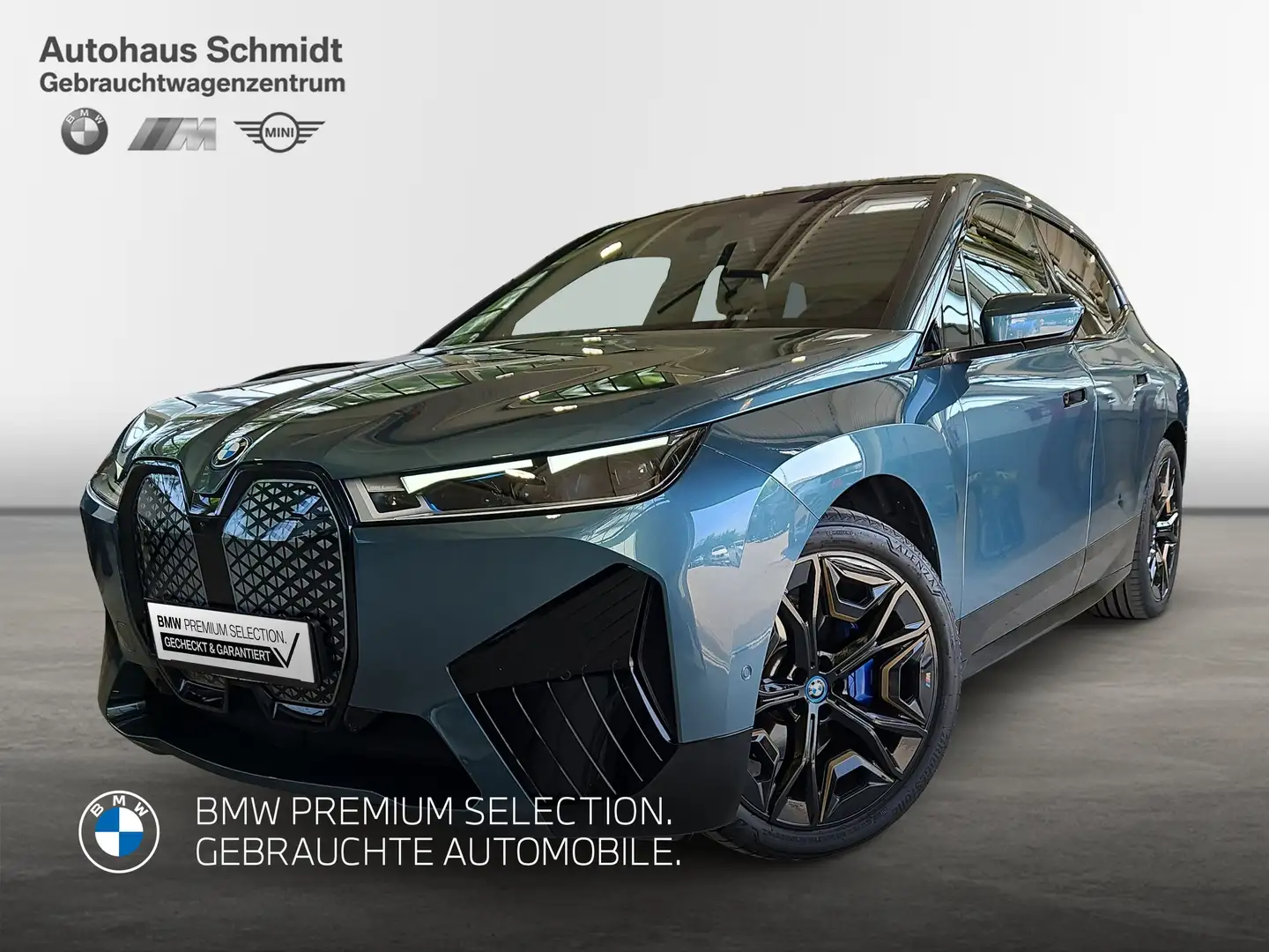 BMW iX xDrive50 *572€ o. Anz*Sportpaket*22 Zoll*2 Achs*AH Blau - 1
