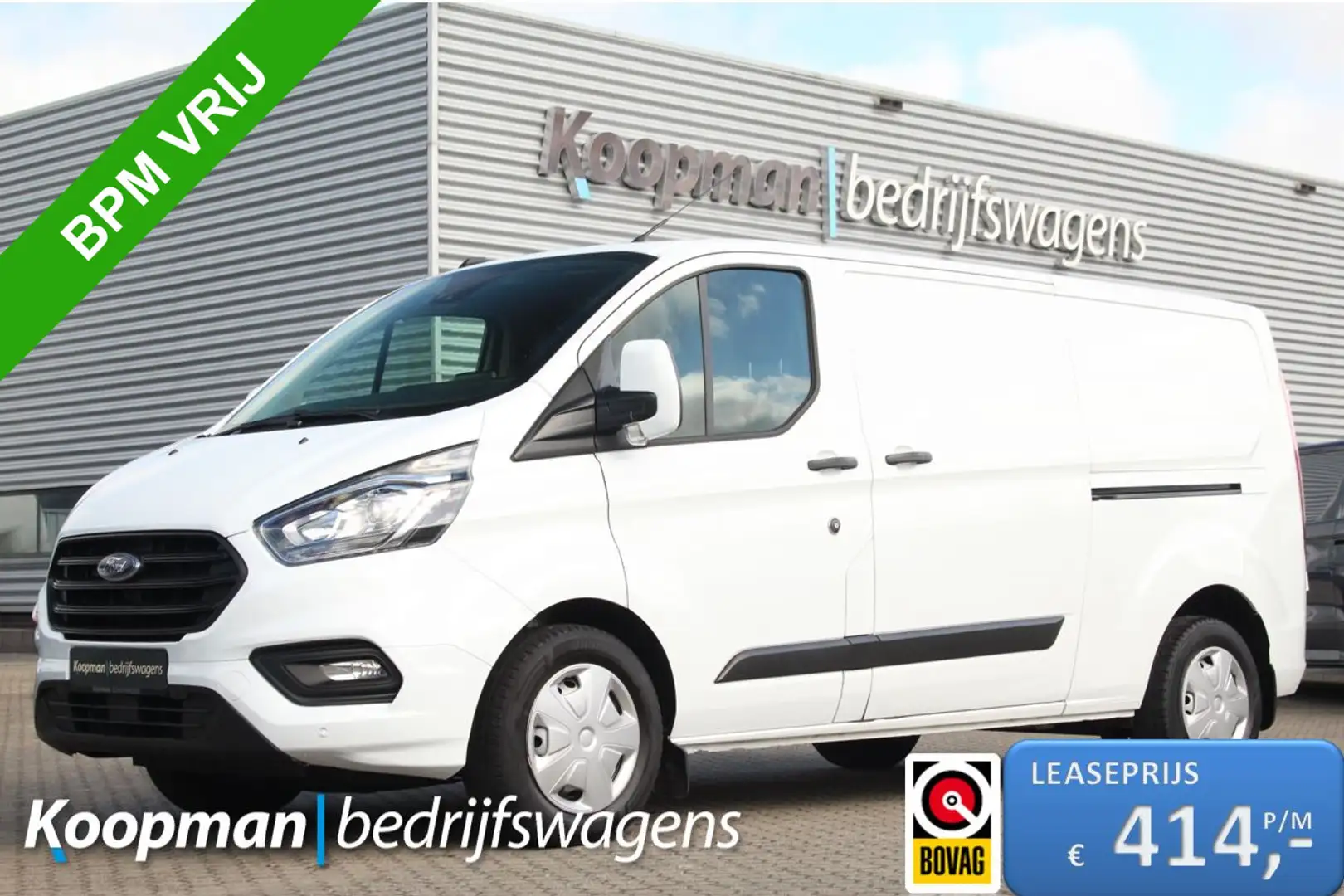 Ford Transit Custom 300 2.0TDCI 130pk L2H1 Trend | Automaat | Trekhaak Wit - 1