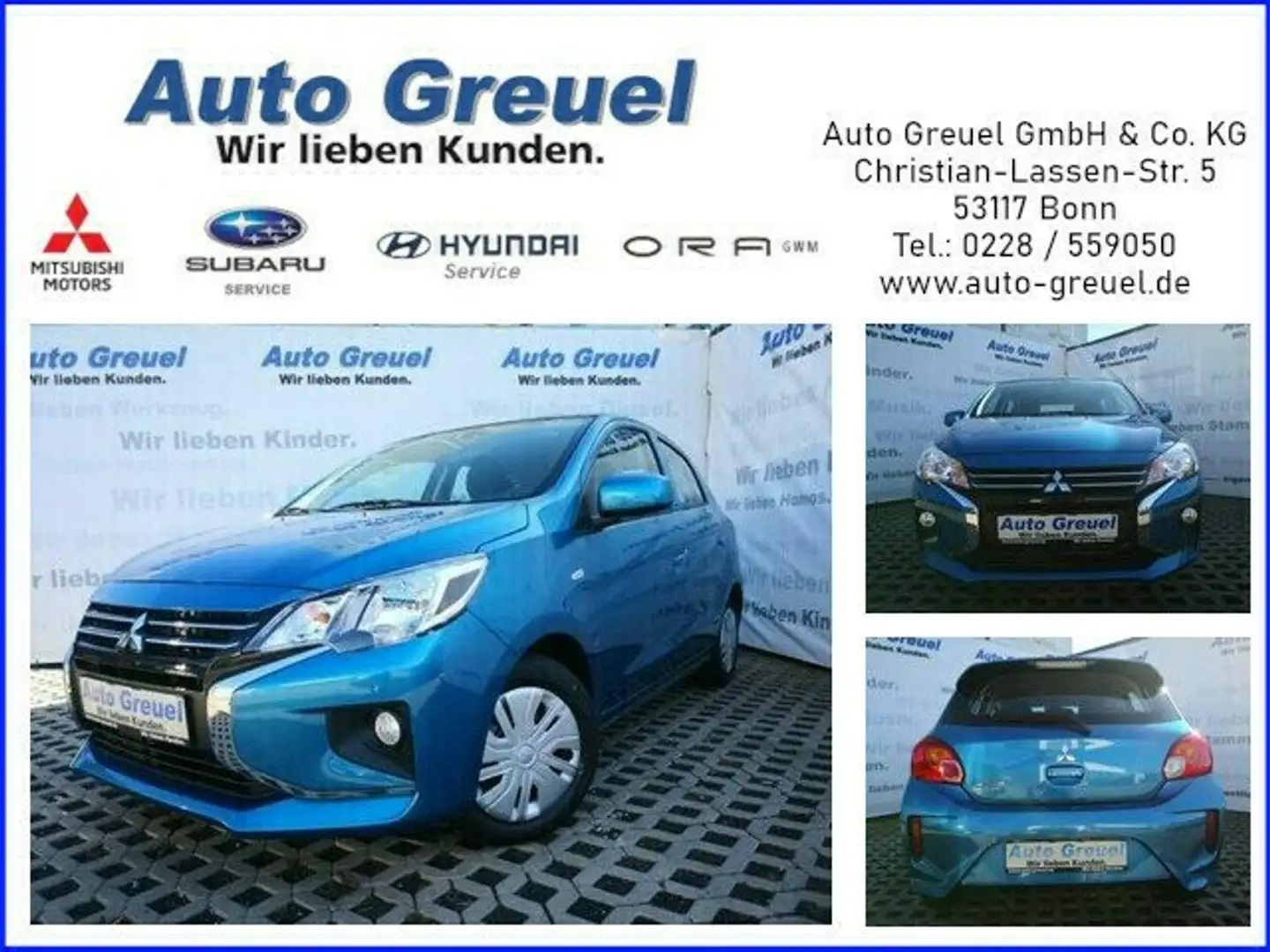 Mitsubishi Space Star 1.2 Plus Atoll-Blau Blu/Azzurro - 1