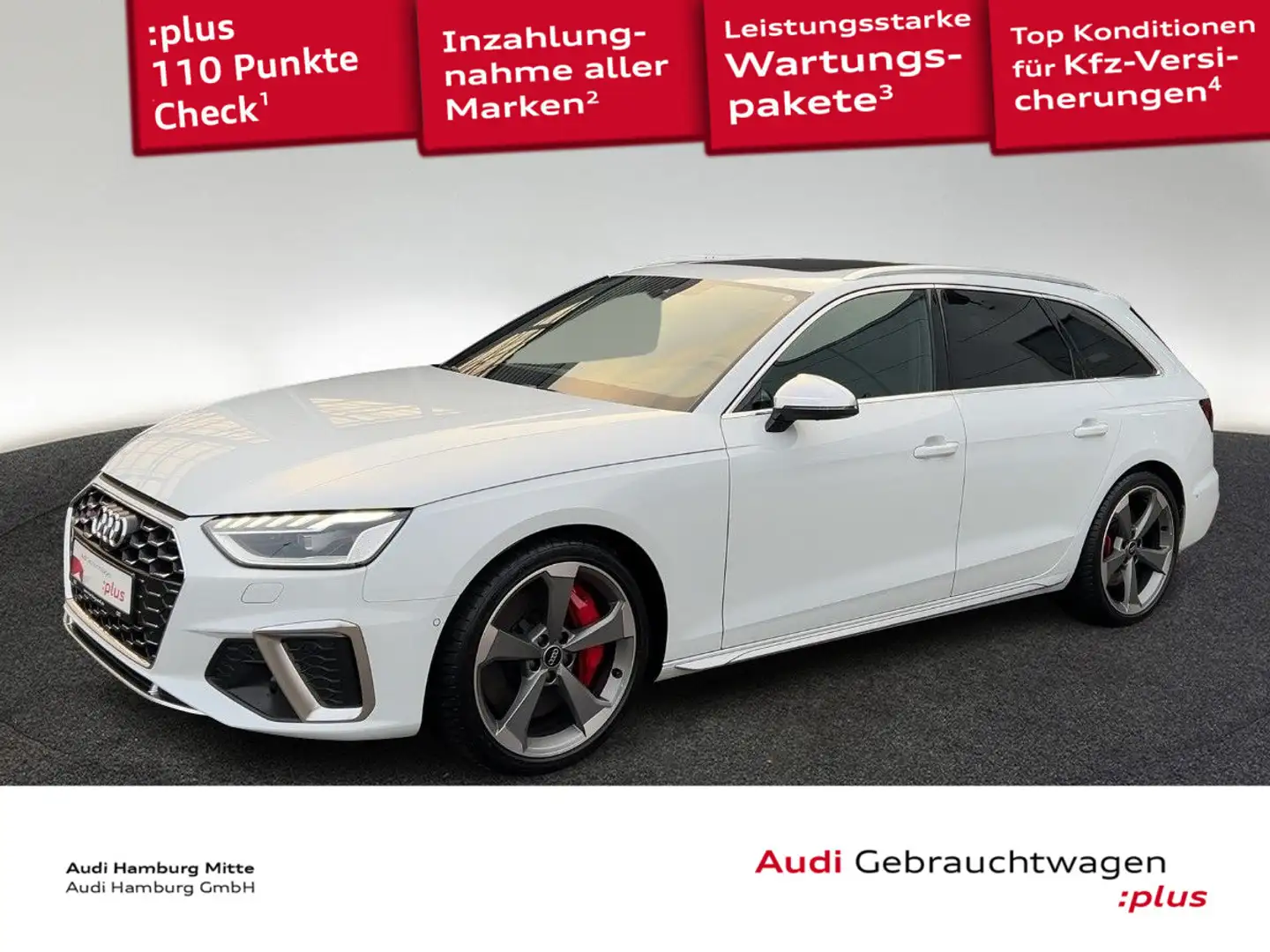 Audi S4 TDI quattro tiptr. Pano B&O Matrix Mass Blanc - 1