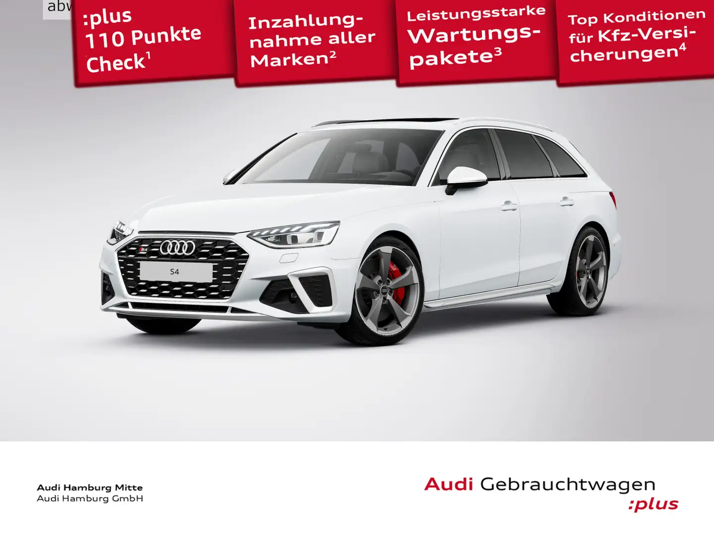 Audi S4 TDI quattro tiptr. Pano B&O Matrix Mass Weiß - 1