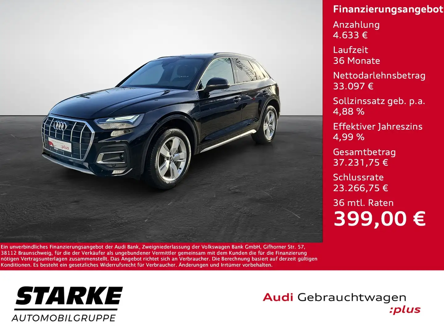 Audi Q5 40 TDI S tronic quattro S line AHK ACC RFK Navi... Schwarz - 1
