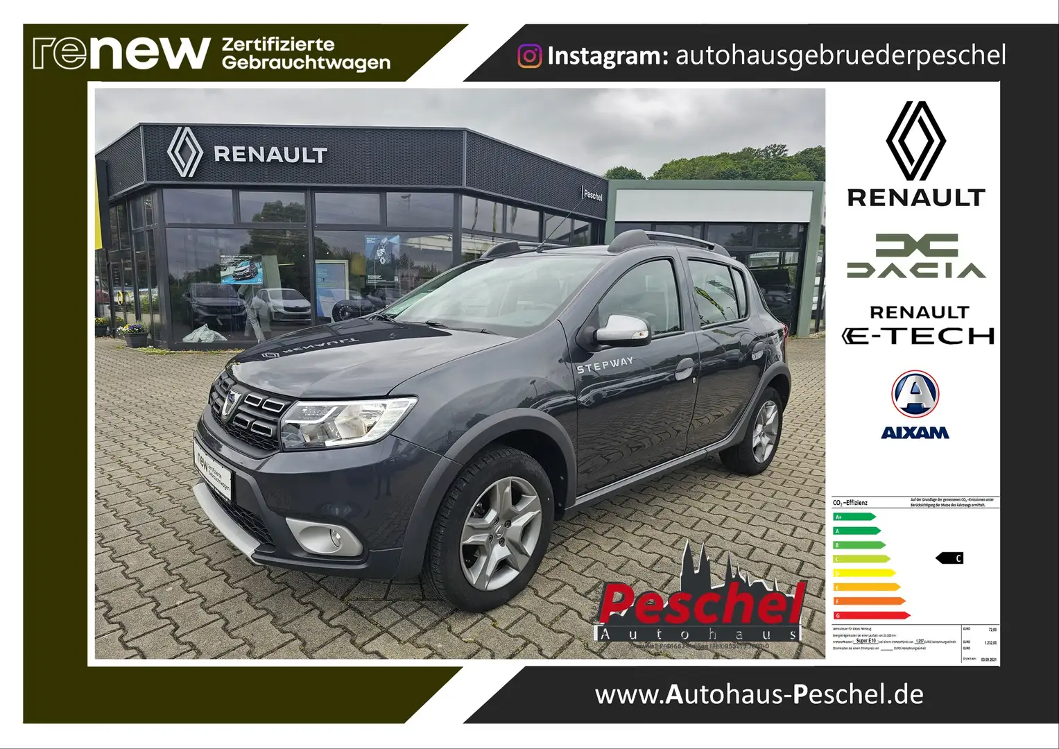 Dacia Sandero Stepway Prestige TCe 90 Easy R Navi Kamera WR Grau - 1