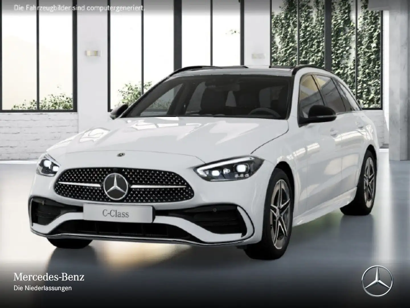 Mercedes-Benz C 300 e T AMG+NIGHT+PANO+AHK+KAMERA+KEYLESS+9G Blanco - 2