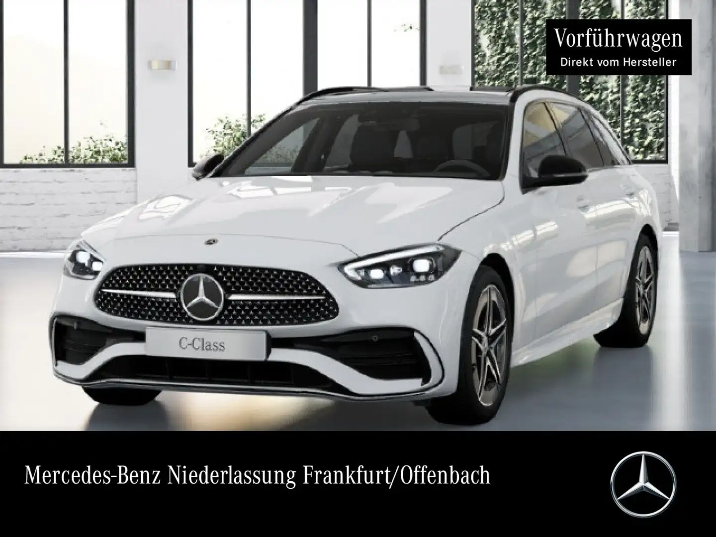 Mercedes-Benz C 300 e T AMG+NIGHT+PANO+AHK+KAMERA+KEYLESS+9G Blanco - 1