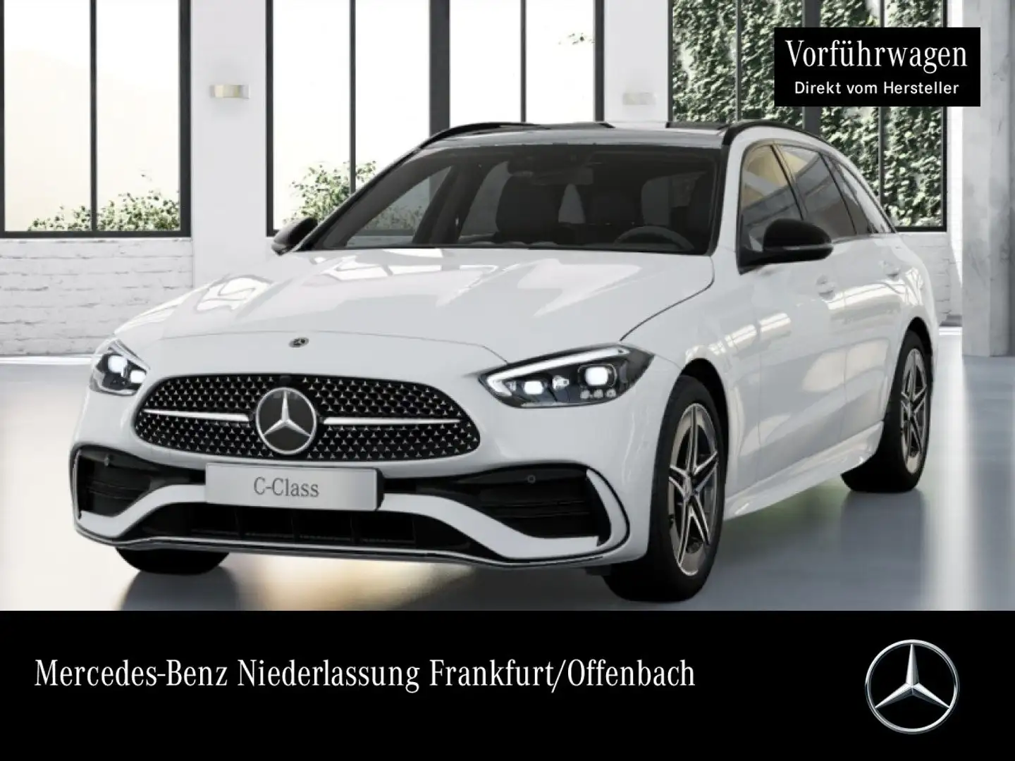 Mercedes-Benz C 300 e T AMG+NIGHT+PANO+AHK+KAMERA+KEYLESS+9G Weiß - 1