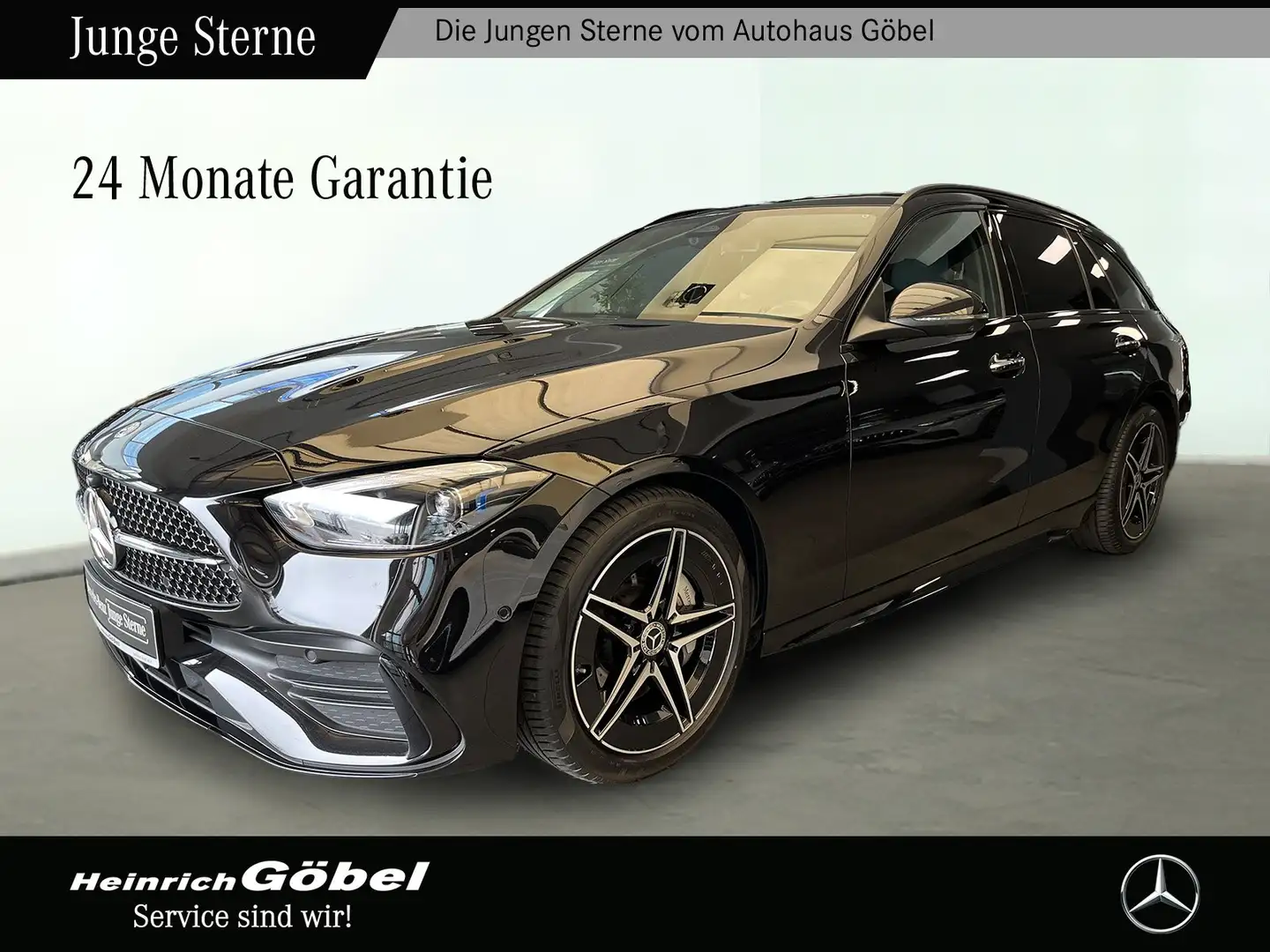 Mercedes-Benz C 220 d T 4M AMG+PANO+AHK+BURMESTER+DIGITAL+360° Noir - 1
