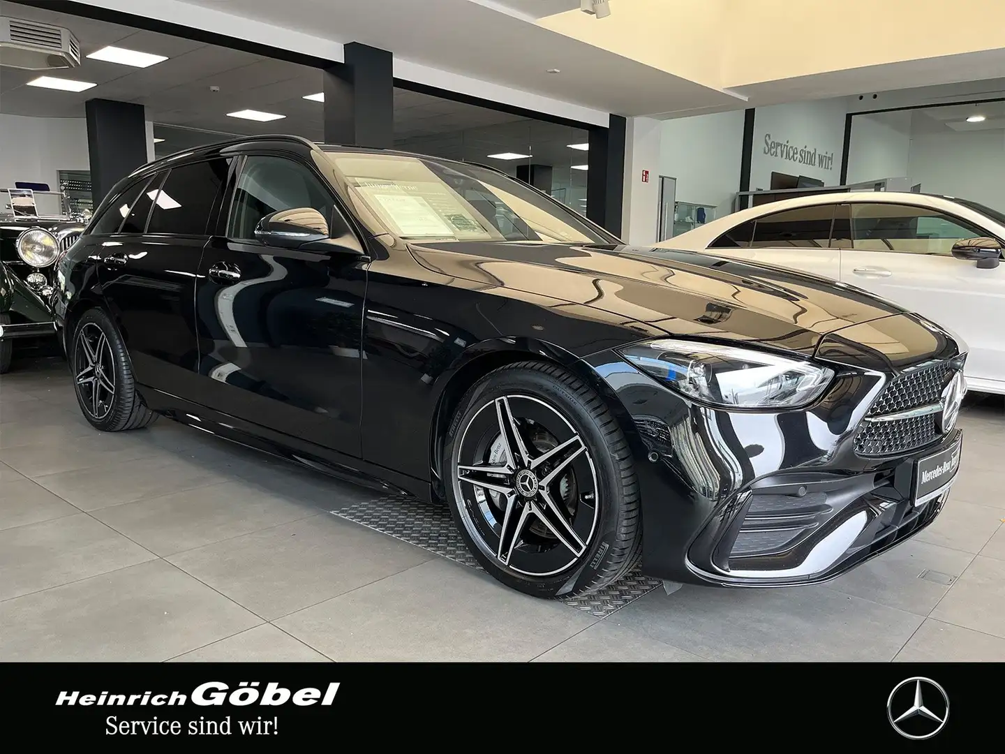 Mercedes-Benz C 220 d T 4M AMG+PANO+AHK+BURMESTER+DIGITAL+360° Zwart - 2