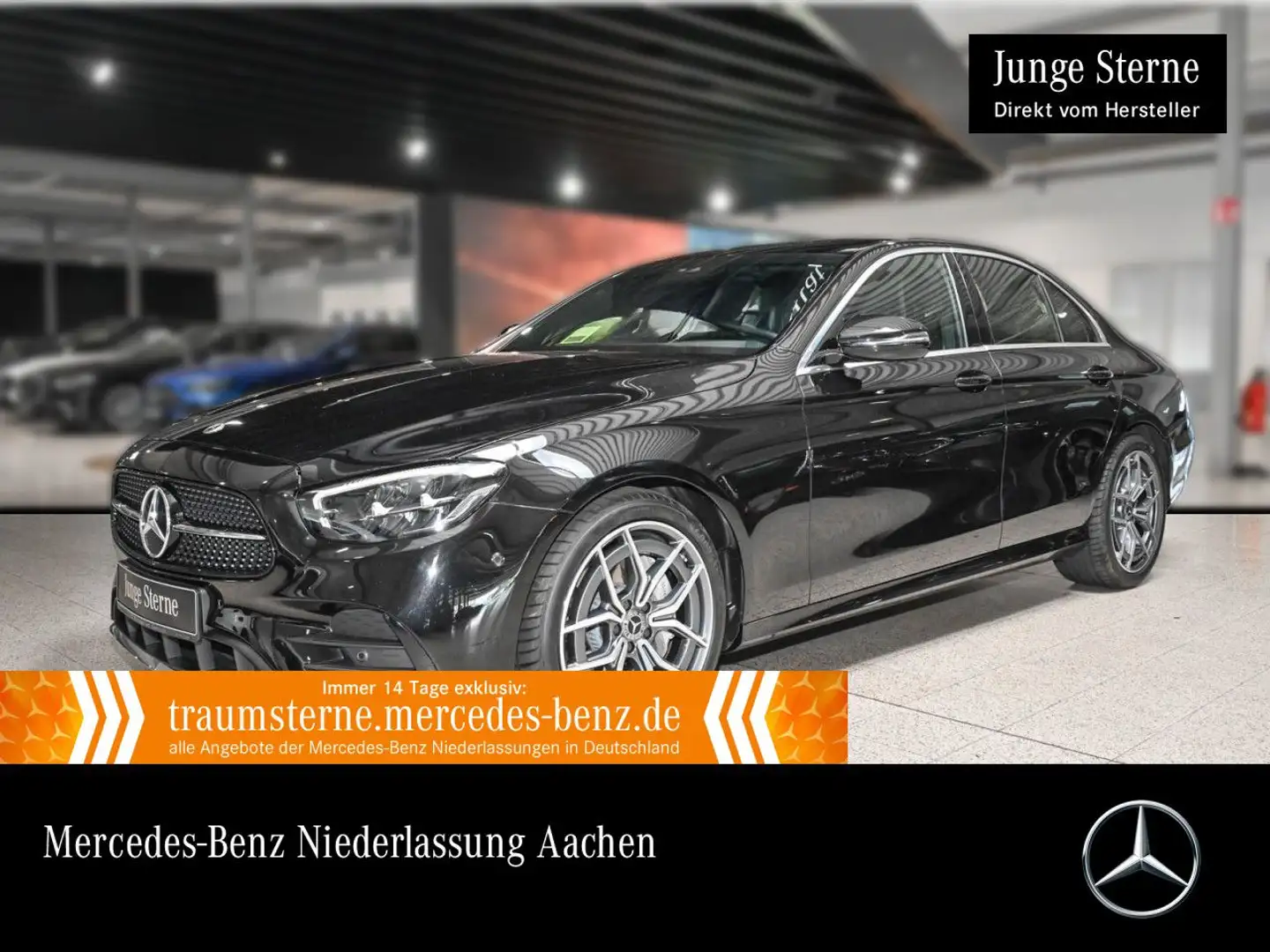 Mercedes-Benz E 220 d AMG+LED+KAMERA+19"+TOTW+9G Schwarz - 1