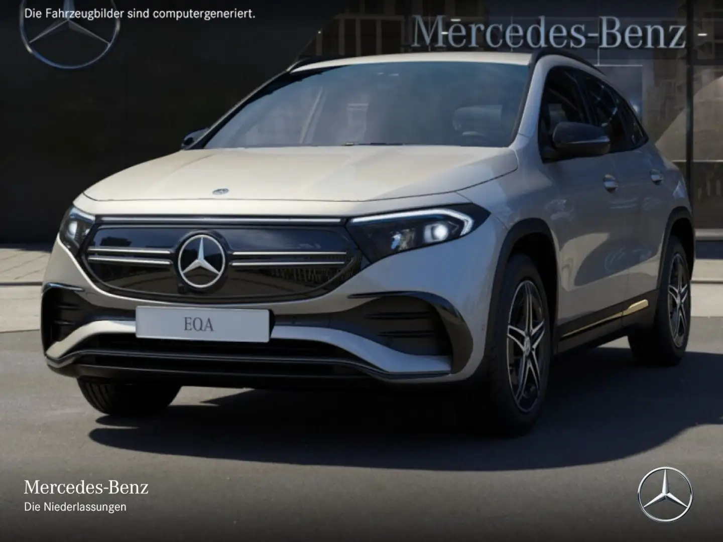 Mercedes-Benz EQA 300 4M AMG+NIGHT+ADVANCED+KAMERA+SPUR Silber - 2