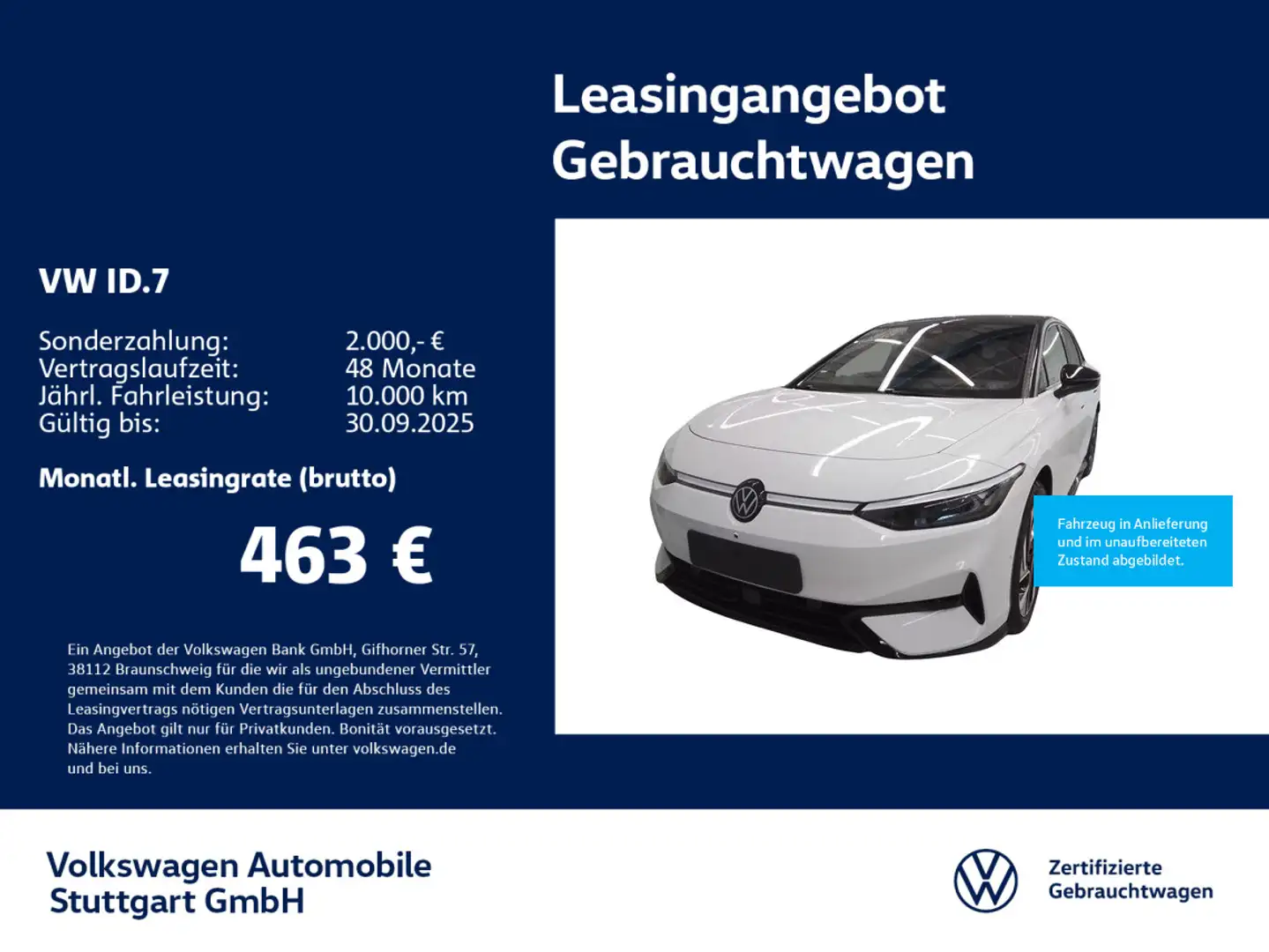 Volkswagen ID.7 Tourer Pro Navi Kamera Pano AHK ACC SHZ Blanc - 1