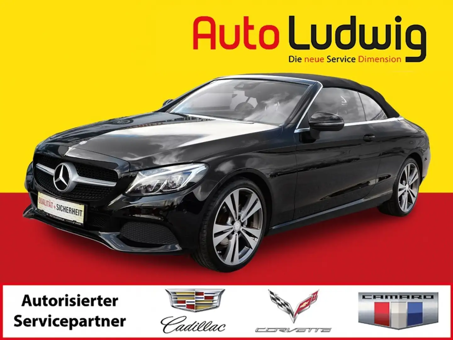 Mercedes-Benz C-Klasse C 180 Cabrio Aut.*NAVI*LEDER*LED*PARK... Noir - 1