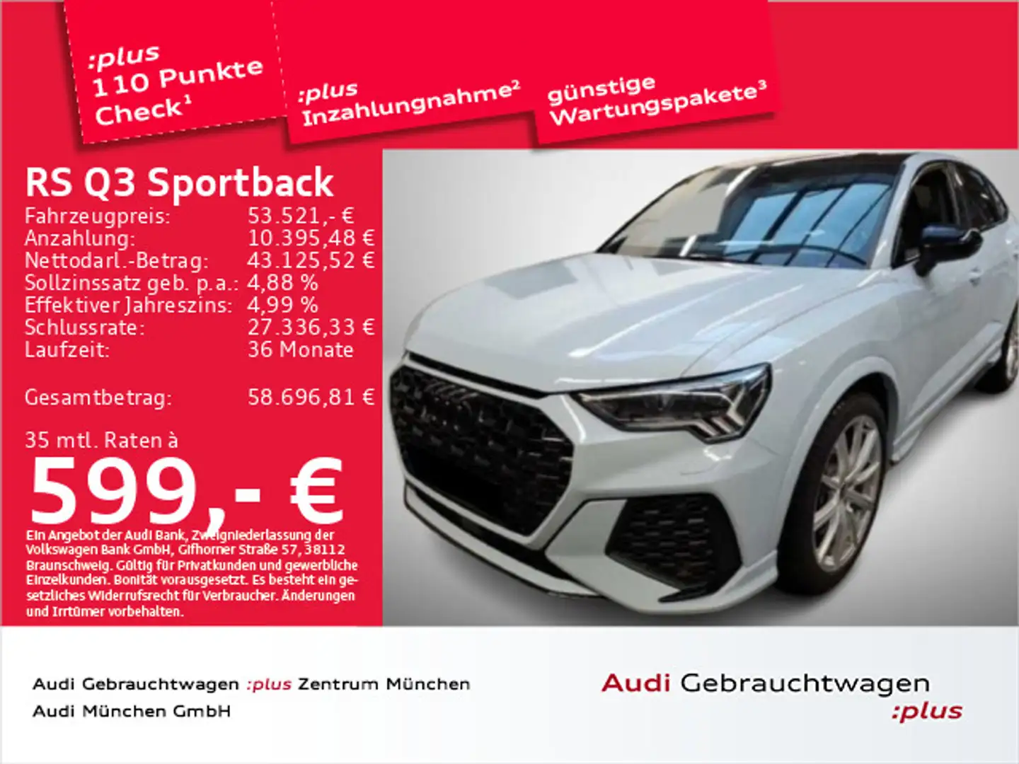 Audi RS Q3 S tronic AHK/Pano/Matrix Blau - 1