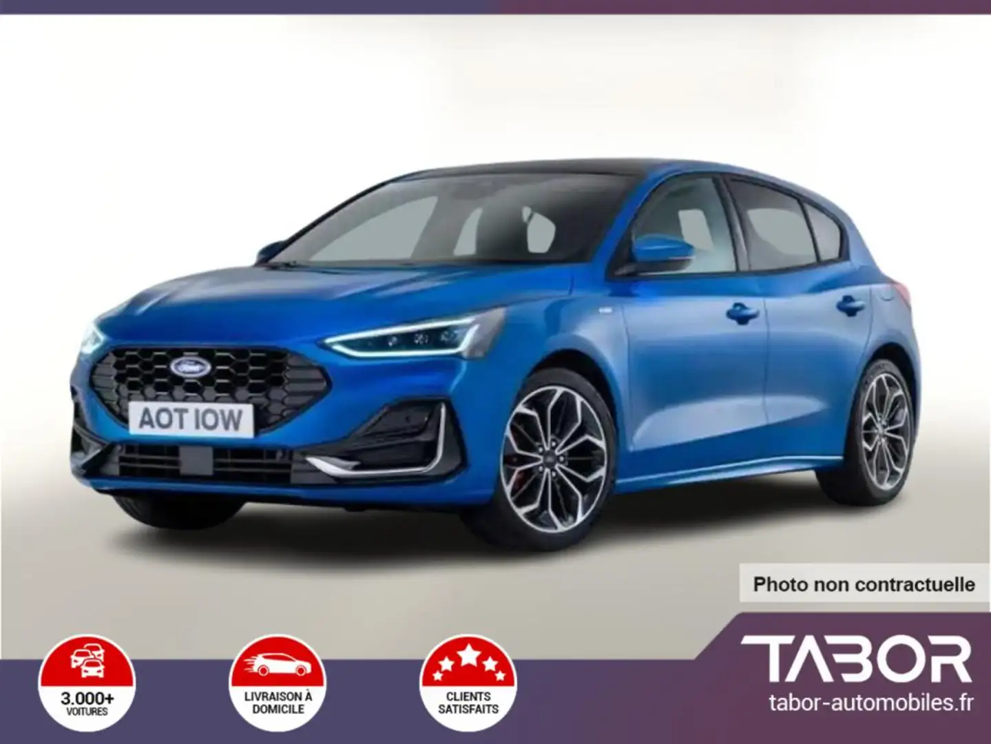 Ford Focus 1.0 EB 125 Titanium X sièges chauf Blanc - 1