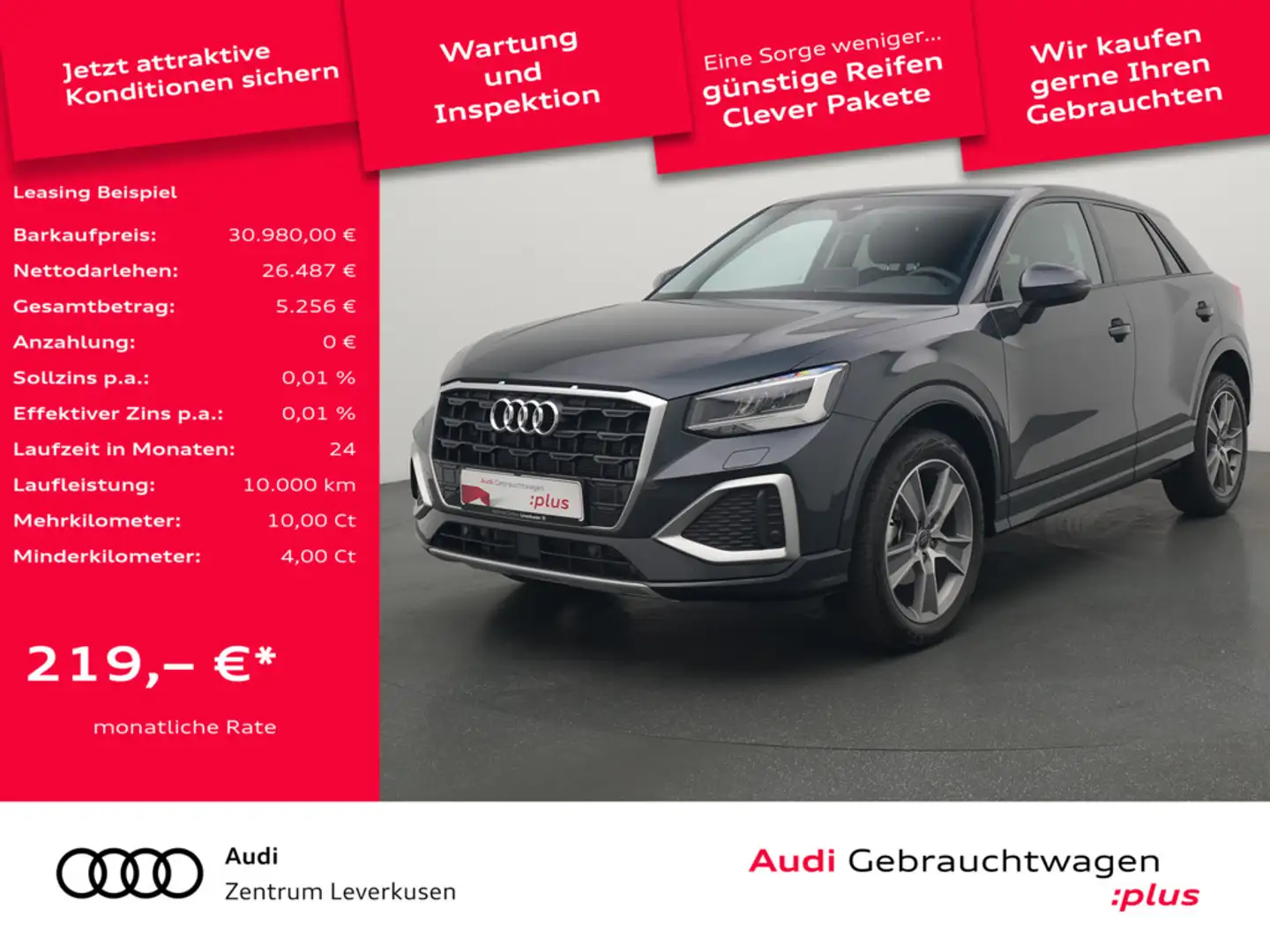Audi Q2 advanced LED AHK VIRT SHZ PDC KLIMA Schwarz - 1