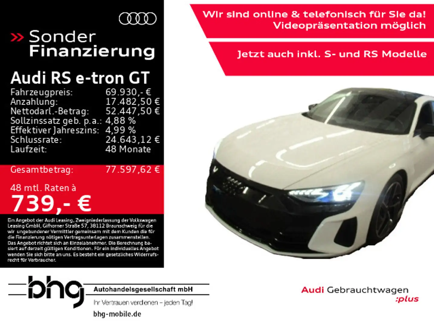 Audi RS e-tron GT quattro Optik plus MatrixLED Assist Weiß - 1
