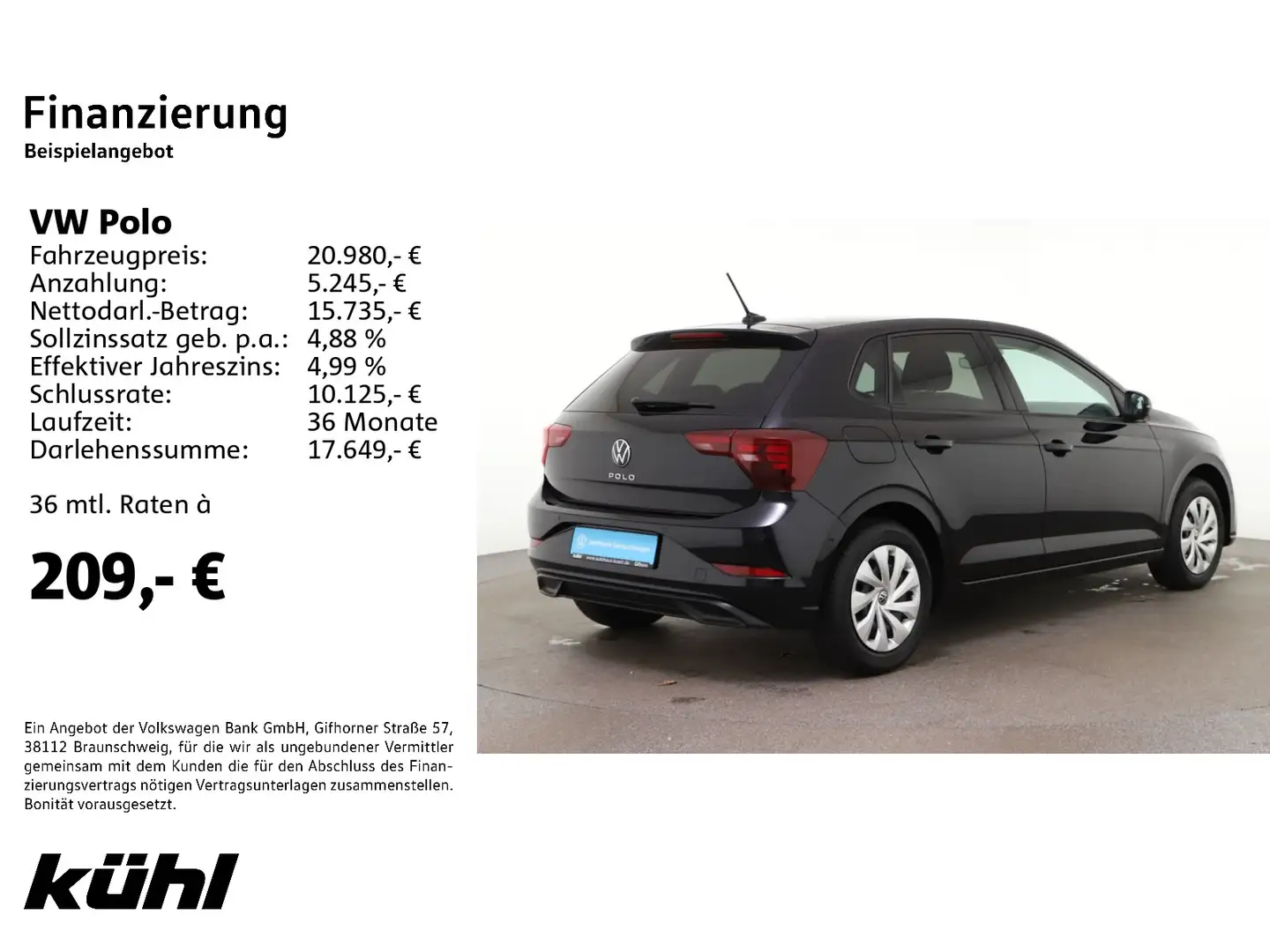 Volkswagen Polo 6 VI 1.0 TSI Life LED ACC Kamera App Noir - 2