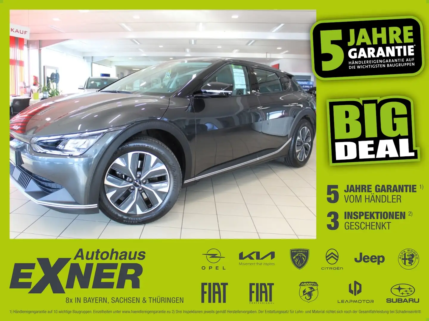 Kia EV6 - 58 kWh ACC+LED+Navi+SHZ+Winterp.+2xKlima+LM Grijs - 1