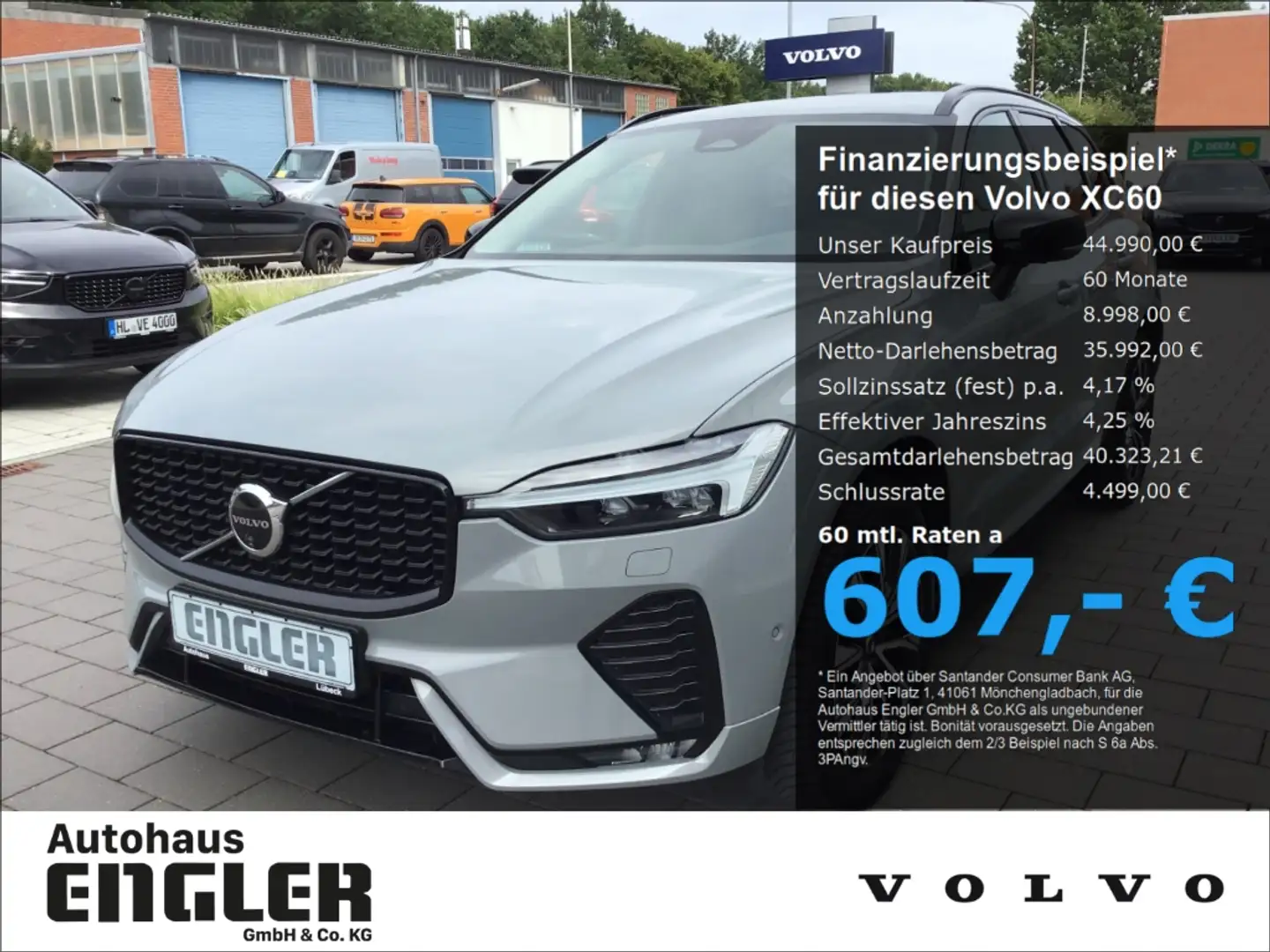 Volvo XC60 B4 (Diesel) Plus Dark 360° Cam Navi Leder Gris - 1
