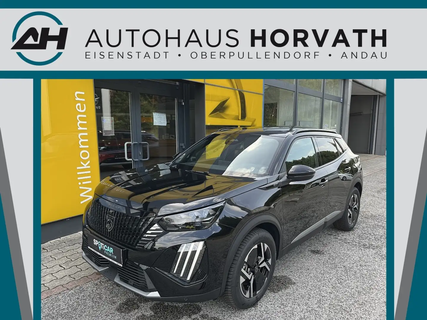 Peugeot 2008 Hybrid 145 e-DCS6 GT!VOLL!LED,KAMERA,PANORAMA,TOP! Zwart - 1