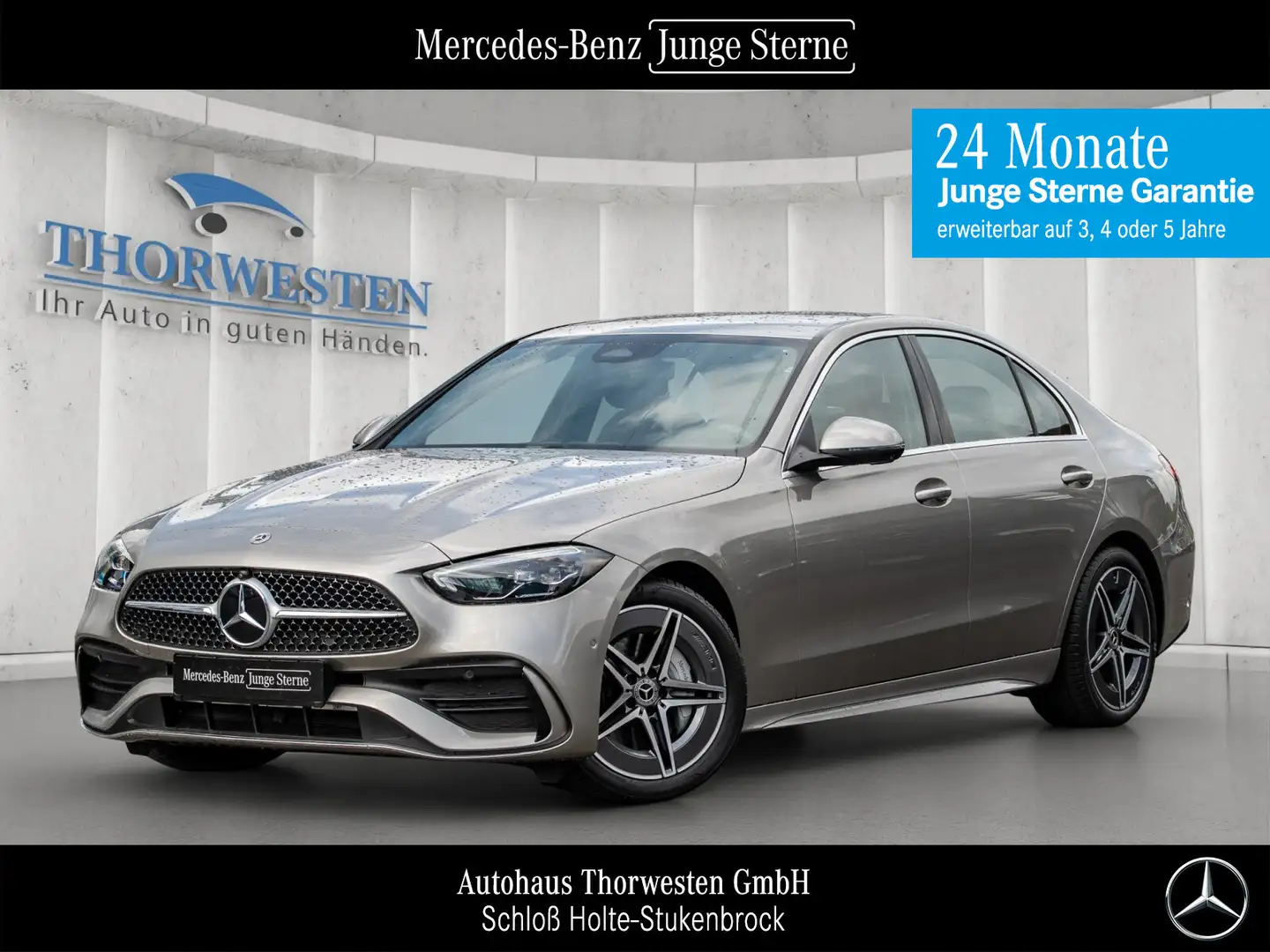 Mercedes-Benz C 300 C 300 Limousine AMG Line Advanced+ 360° Memory Plateado - 1