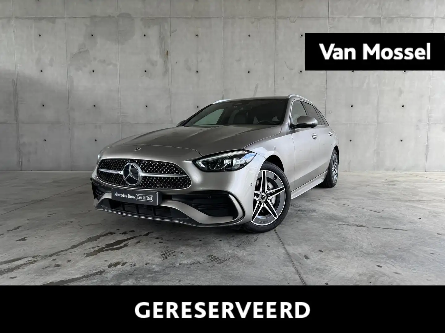 Mercedes-Benz C 300 e AMG Line Break + SURROUND VIEW + CARPLAY + MEMOR Zilver - 1
