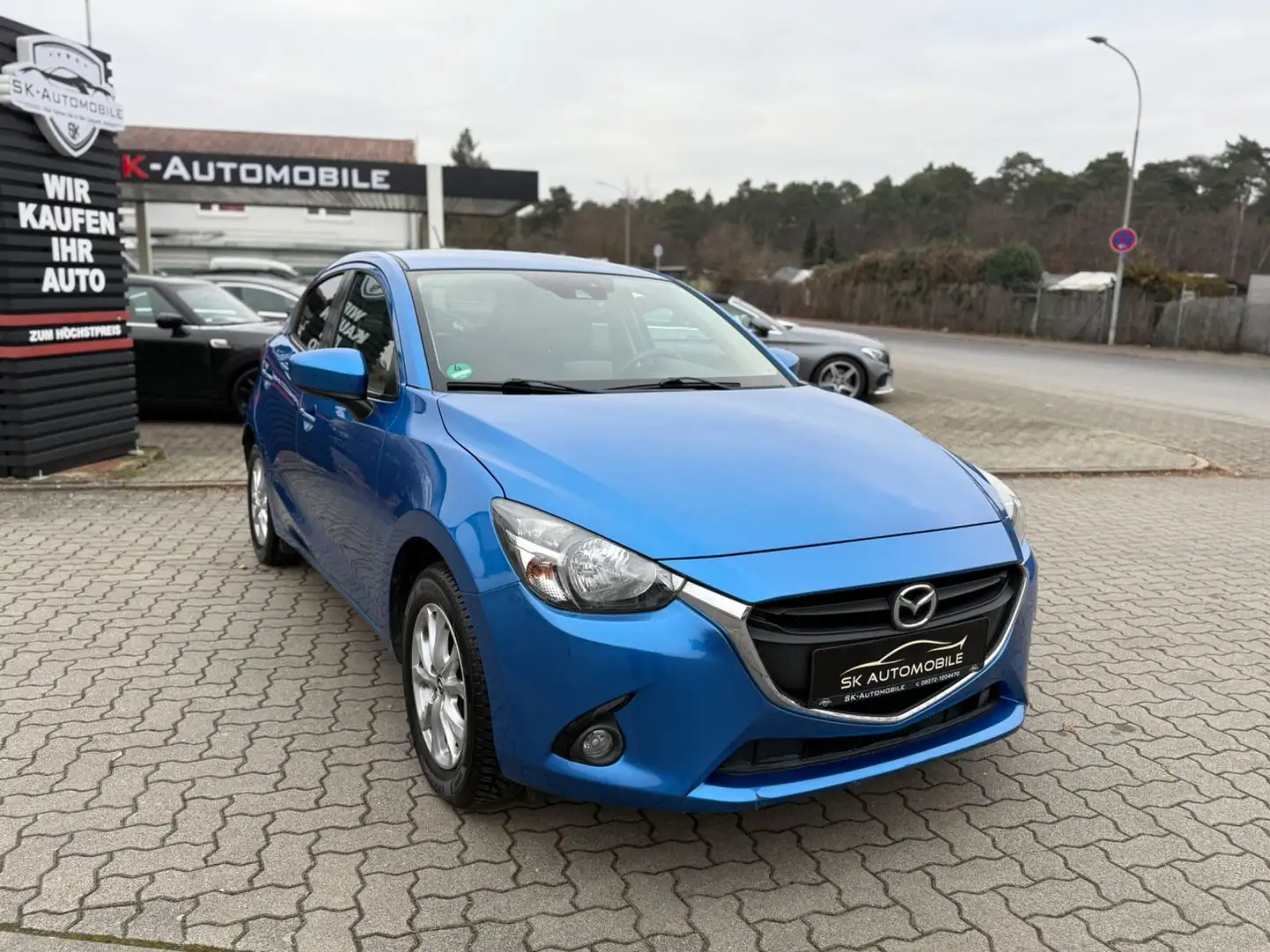 Mazda 2 Exclusive Line 2.HAND-NAVI-AUTOMATIK-AHK-SPUR Bleu - 1