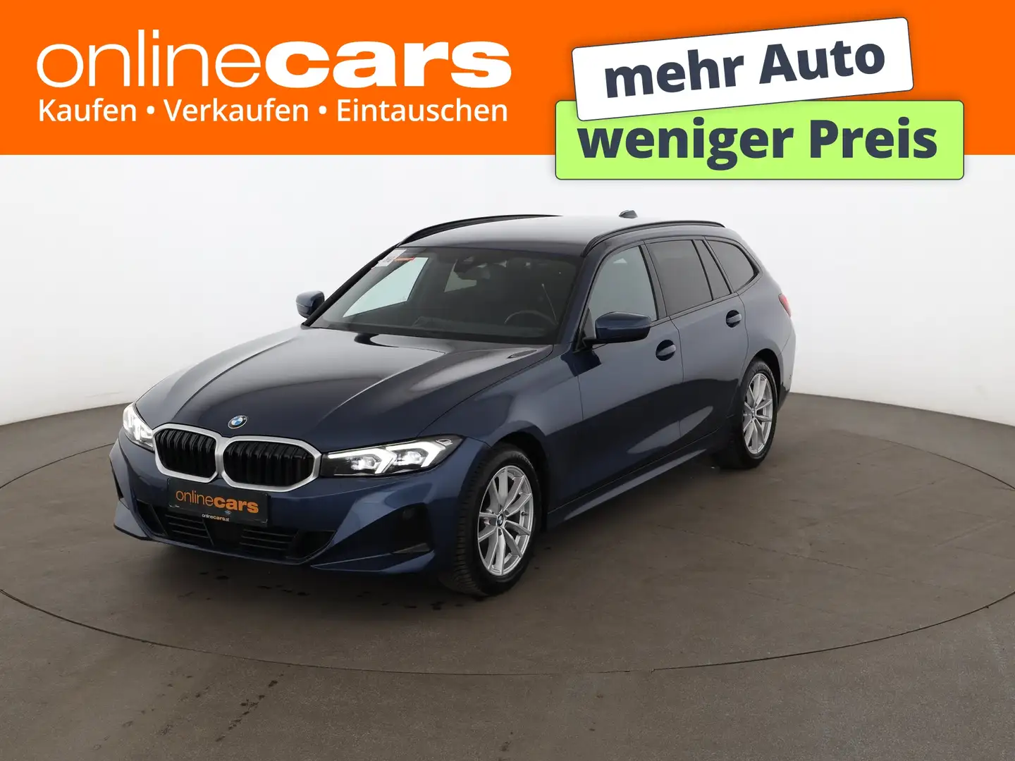 BMW 318 d Touring Aut LED AHK NAVI LEDER SITZHZ R-CAM Blau - 1