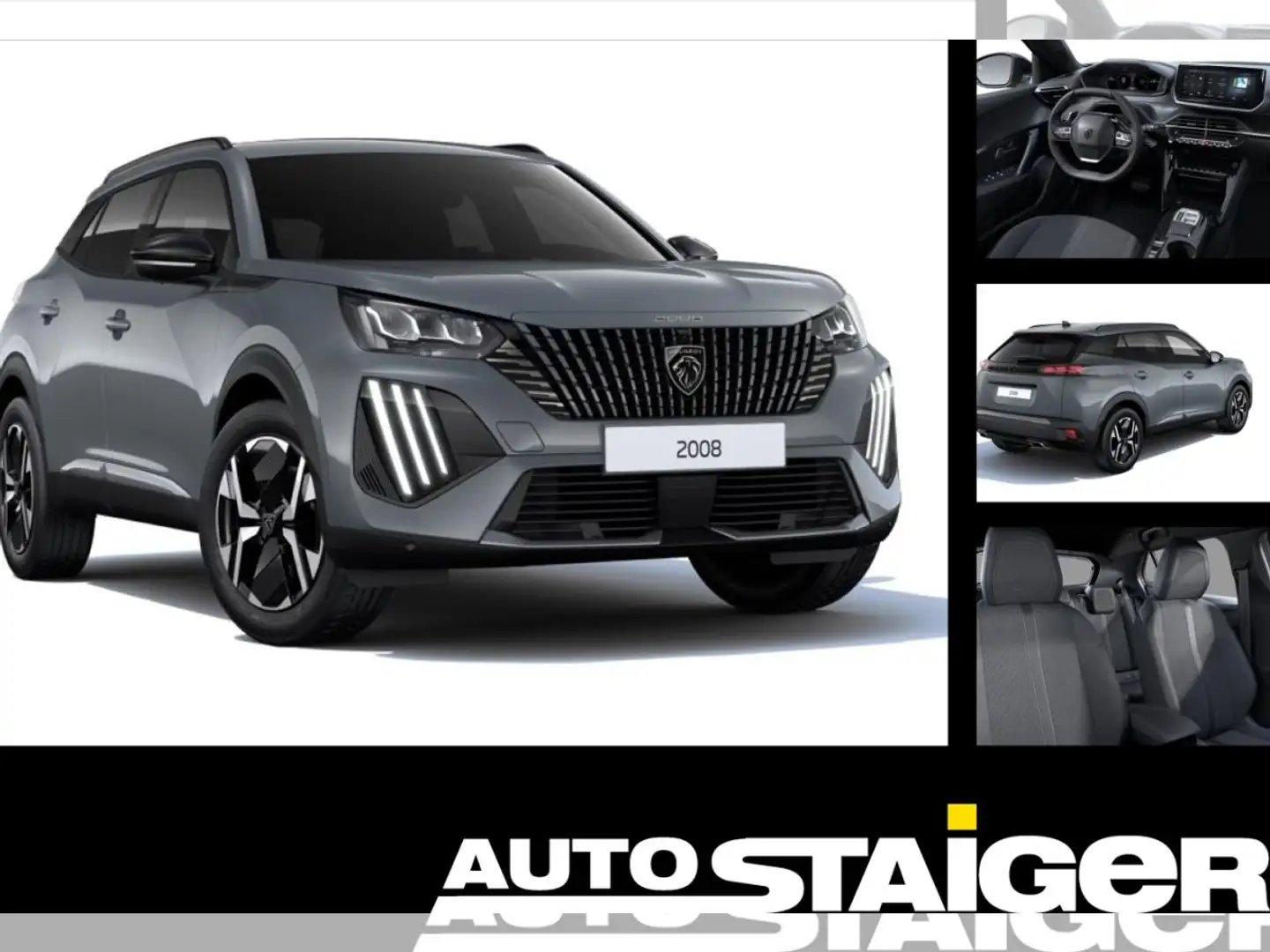 Peugeot 2008 🚘 ALLURE HYBRID 145 Automatik 🚘 kurzfristig verf Grau - 1