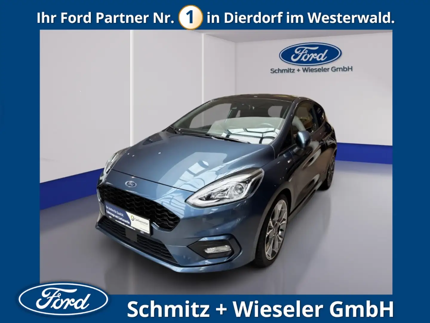 Ford Fiesta ST-Line1,0 EcoBoost,Glasdach, Navi, Azul - 1