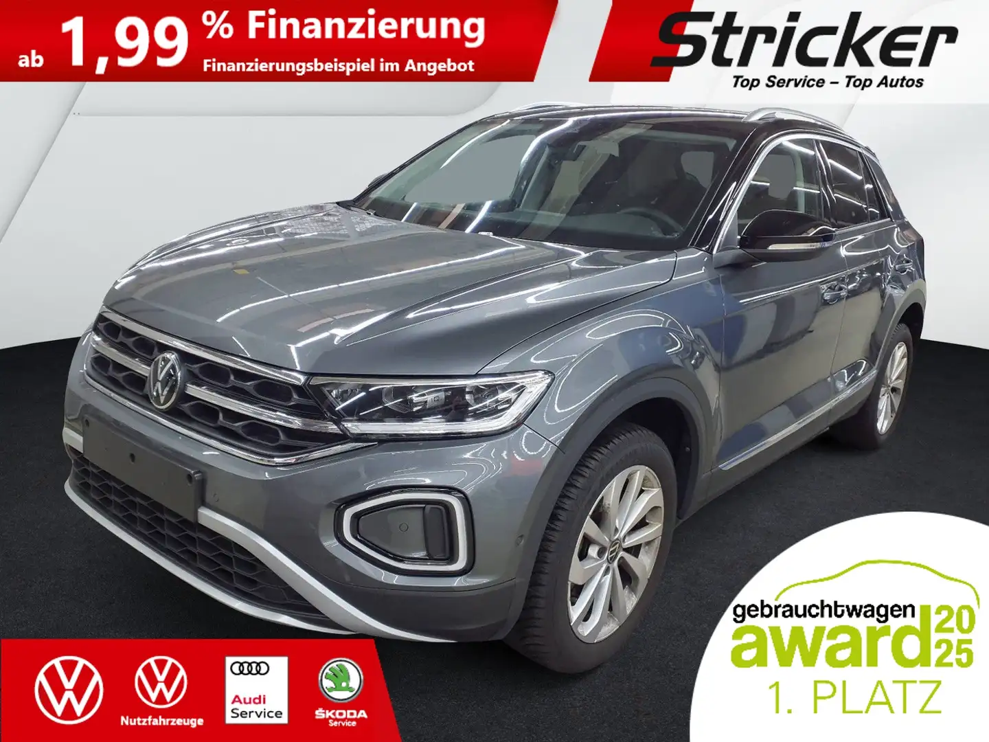 Volkswagen T-Roc Style 1.5TSI DSG 238,-ohne Anzahlung Navi AHK Grau - 2