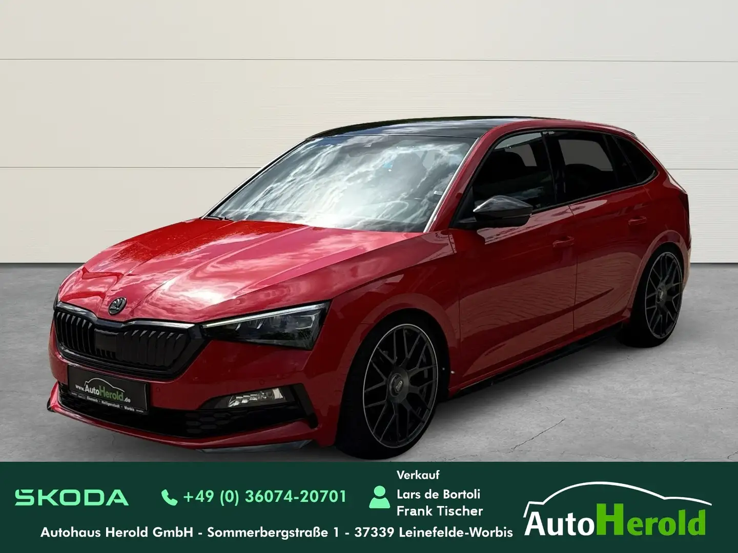 Skoda Scala MONTE CARLO 1.6TDI DSG+19"+KW+NAVI+AHK+ACC Rot - 1