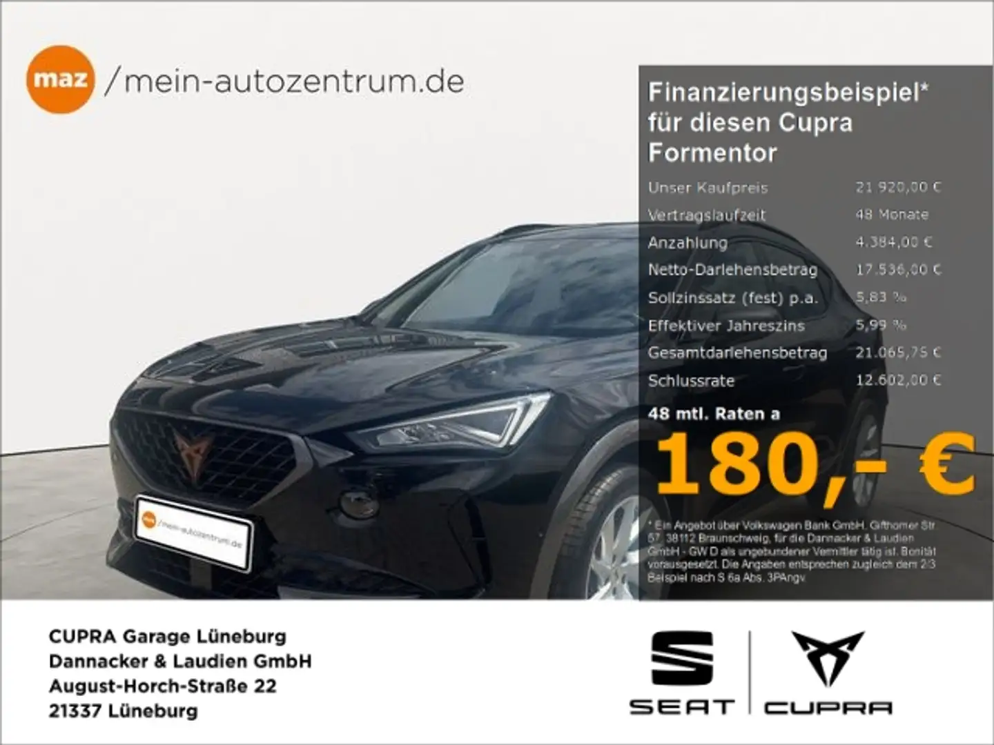 CUPRA Formentor 1.5 TSI Alu LED ACC Virtual-Cockpit Si Schwarz - 1