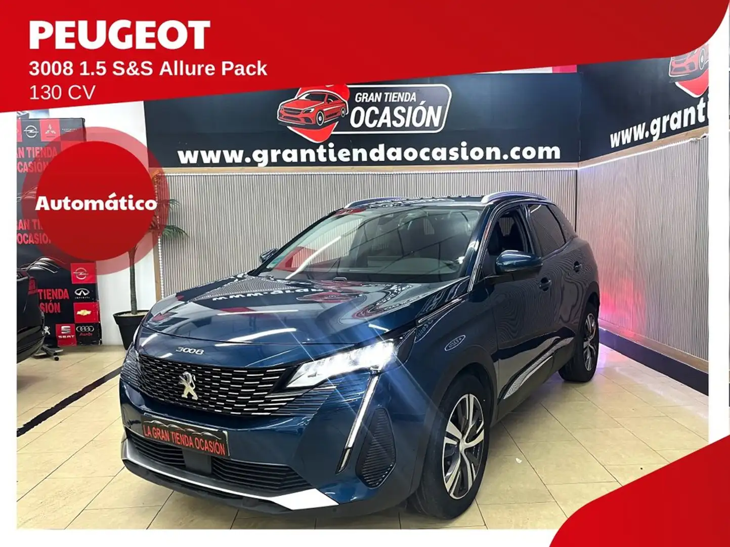 Peugeot 3008 1.5 BlueHDi 96kW S&S Allure Pack EAT8 Blau - 1