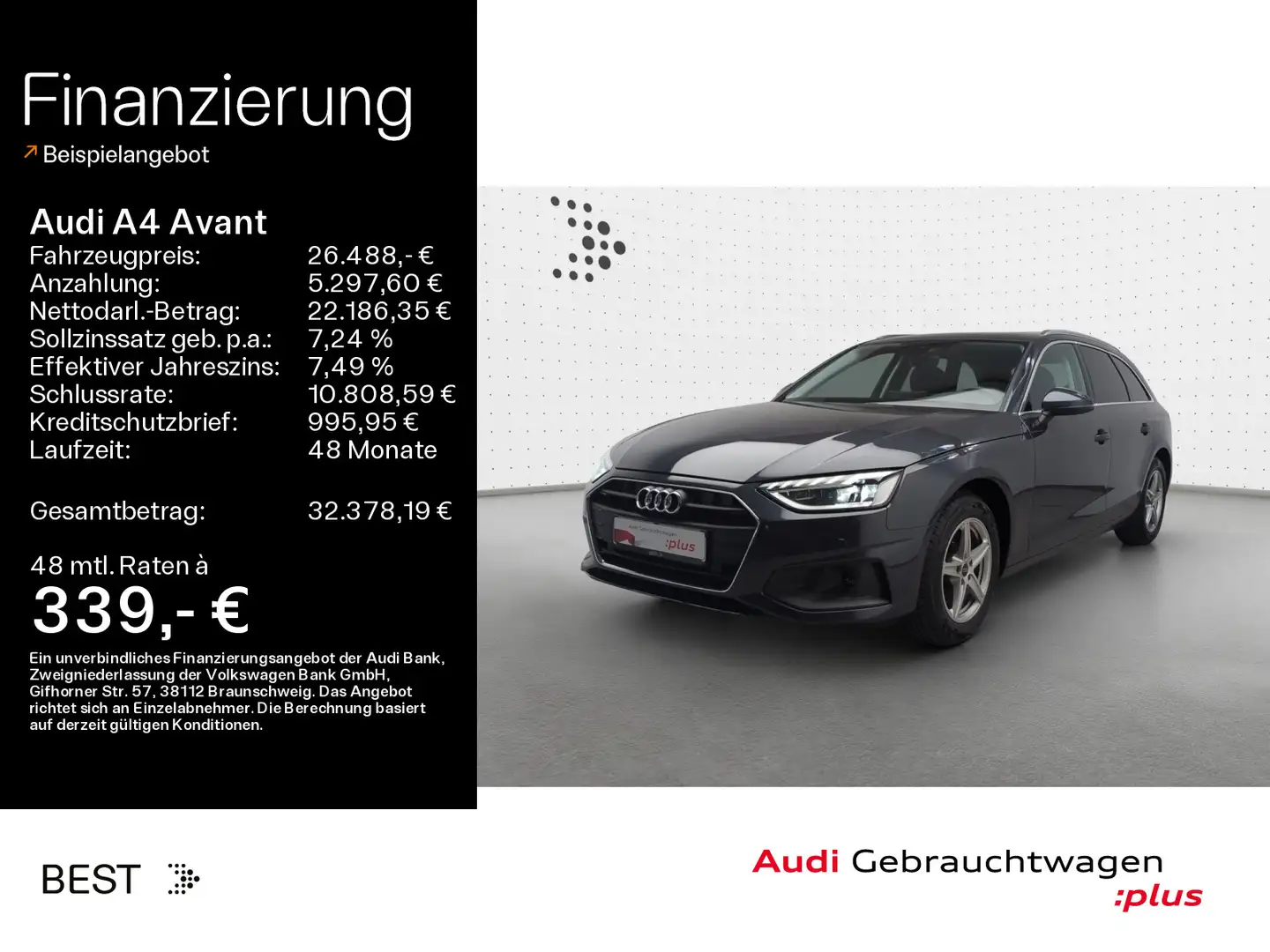 Audi A4 35 TDI Pano*Tour*Matrix*Kamera Gris - 1