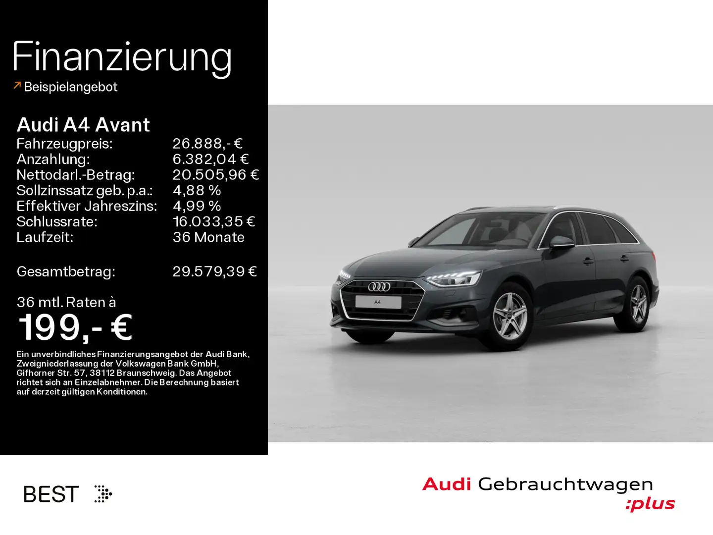 Audi A4 35 TDI Pano*Tour*Matrix*Kamera Grijs - 1