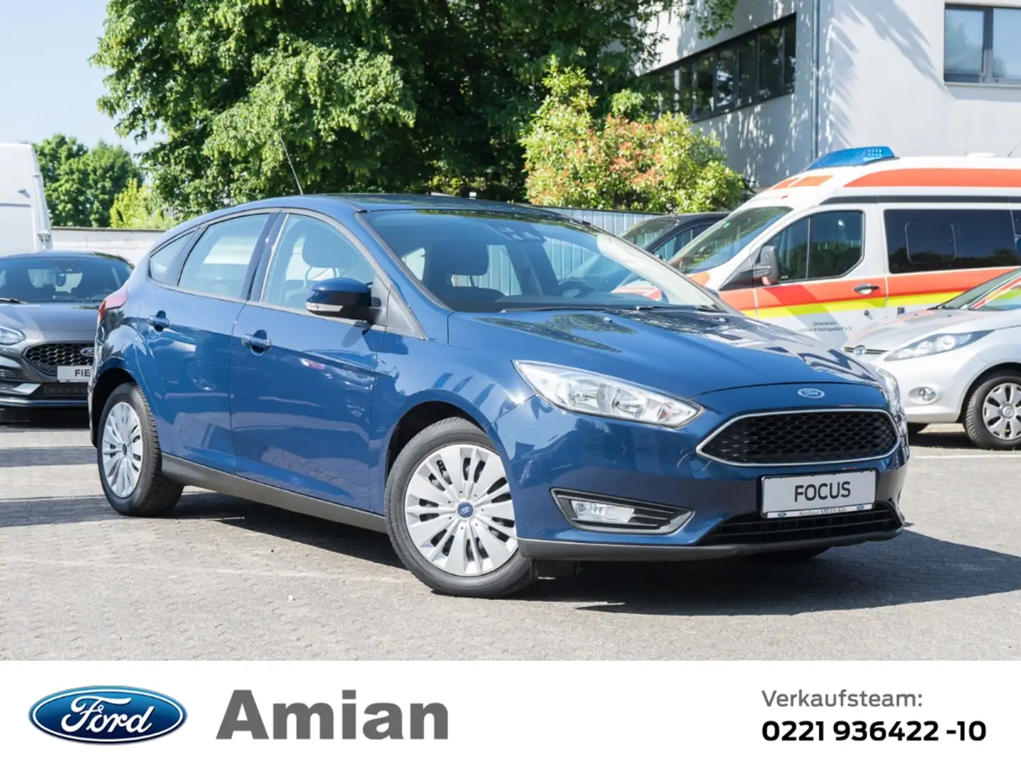 Ford Focus Trend 1.0 EcoBoost Ambientebeleuchtung Notbremsass Bleu - 1