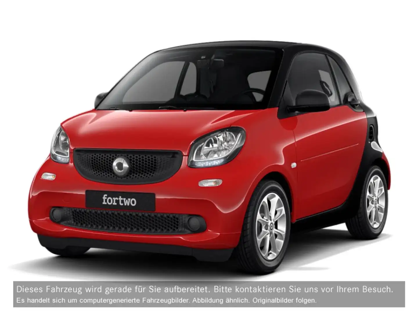 smart forTwo coupé 66kW passion Pano-Dach Sitzheizung Rood - 2