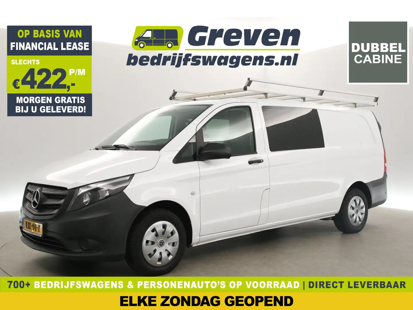 Mercedes-Benz Vito 116 CDI Extra Lang | 164PK | Dubbele Cabine | 5 Pe Wit - 1