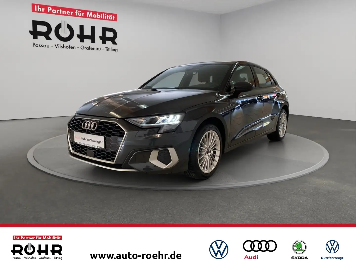 Audi A3 Sportback advanced 35 TFSI (Garantie 12/2028.SHZ.E Gris - 1