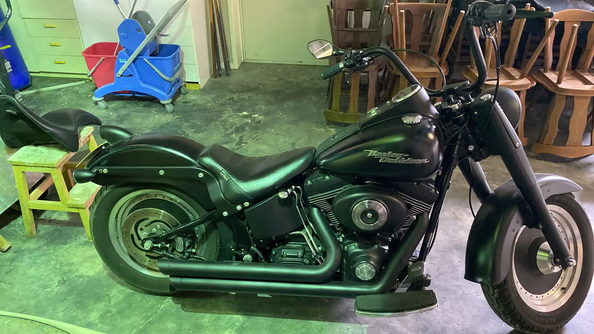 Harley-Davidson Fat Boy FLSTFI Zwart - 1
