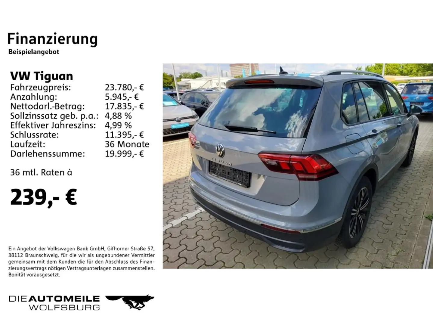 Volkswagen Tiguan 1.5 TSI United AHK/ACC/LED Grau - 2