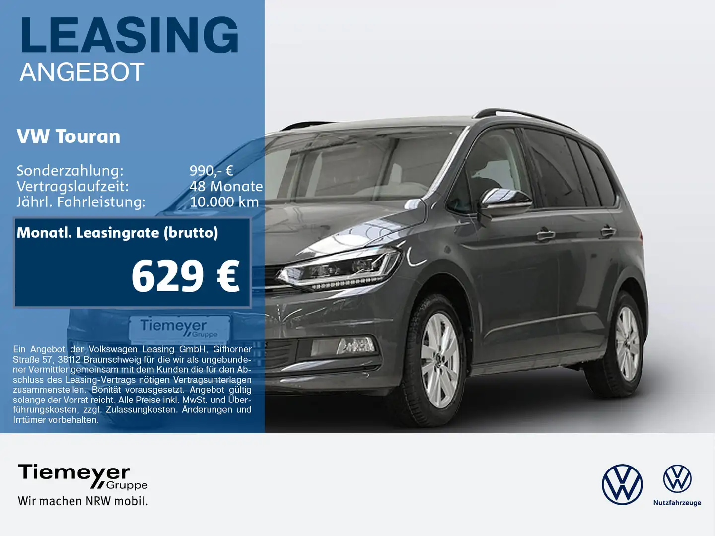 Volkswagen Touran 2.0l TDI SCR DSG Highline REAR VIEW NAVI Grey - 1