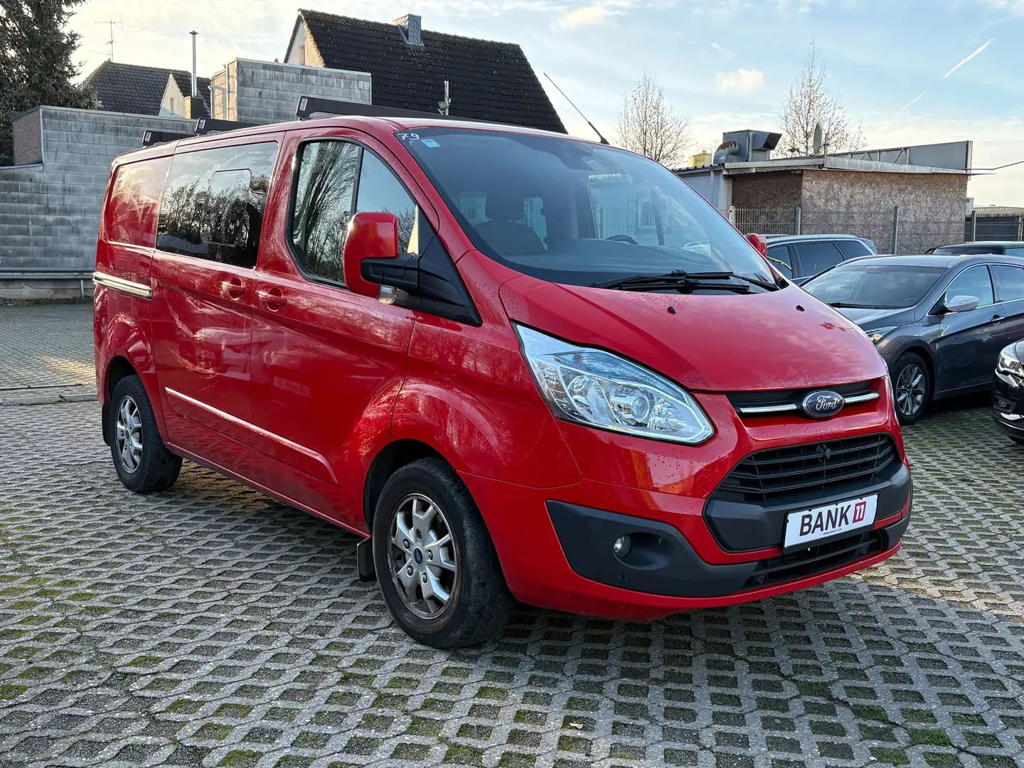 Ford Transit Custom 2,2d*5-Sitzer*Klima Rot - 1
