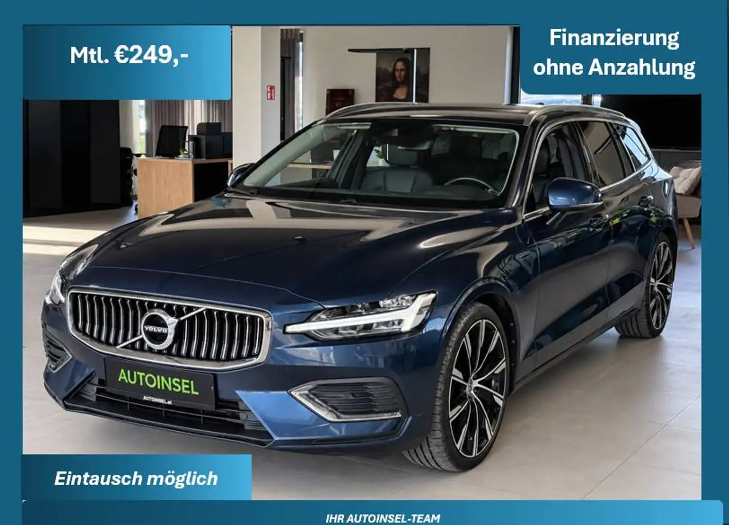 Volvo V60 Inscription Plug-In Hybrid AWD-AHK-1.Besitz Blau - 1