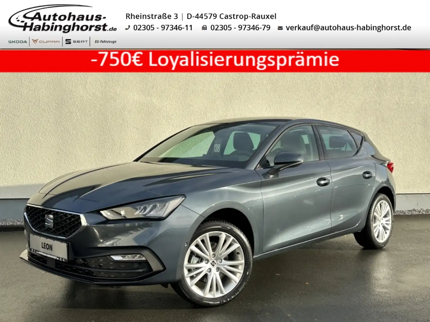 SEAT Leon 1.5 TSI Style Edition Kamera PDC Park Assist Clima Grau - 1