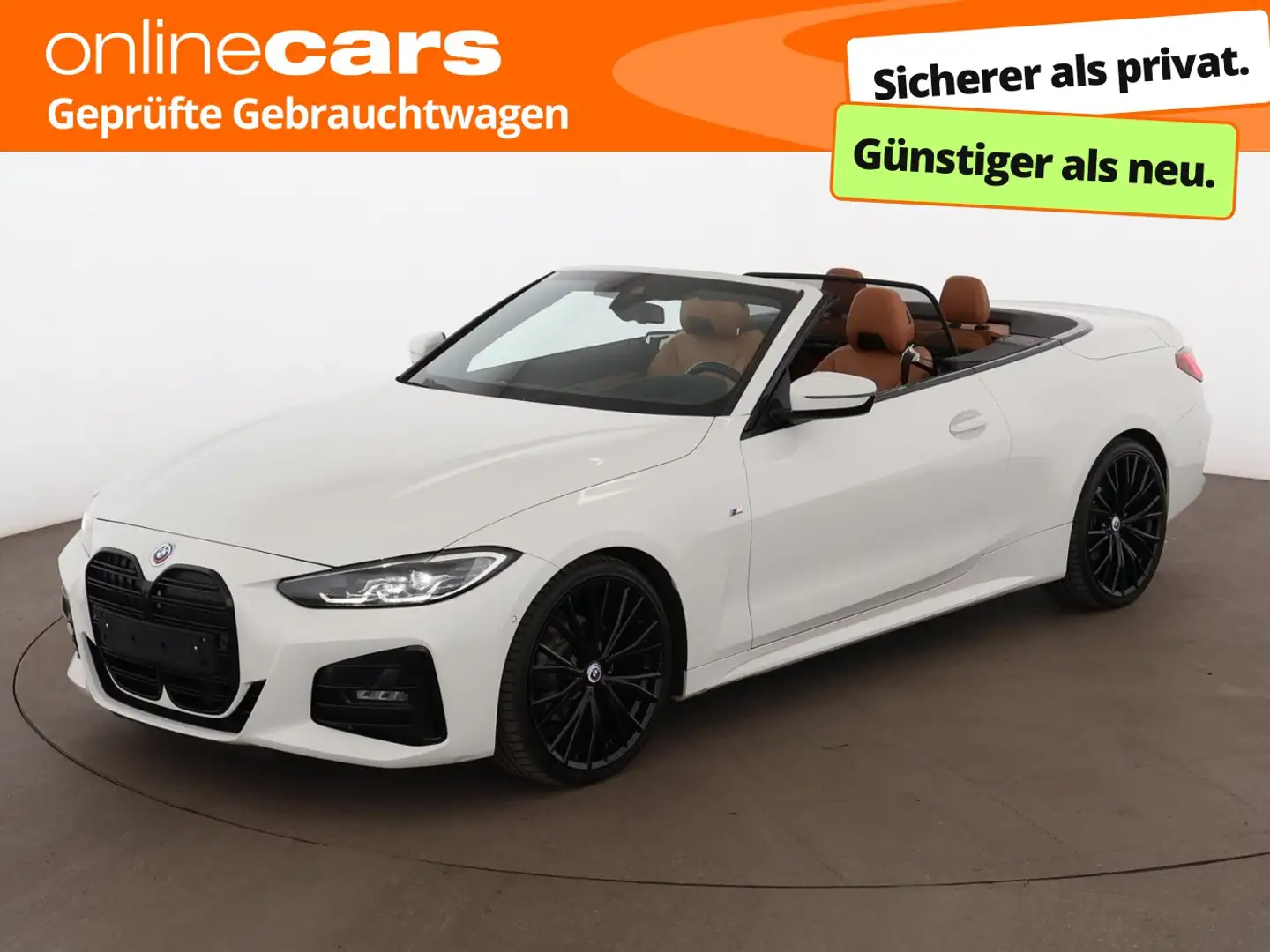 BMW 420 d Cabrio M-Sport KOMFORT Aut LED HEAD-UP PDC Weiß - 1