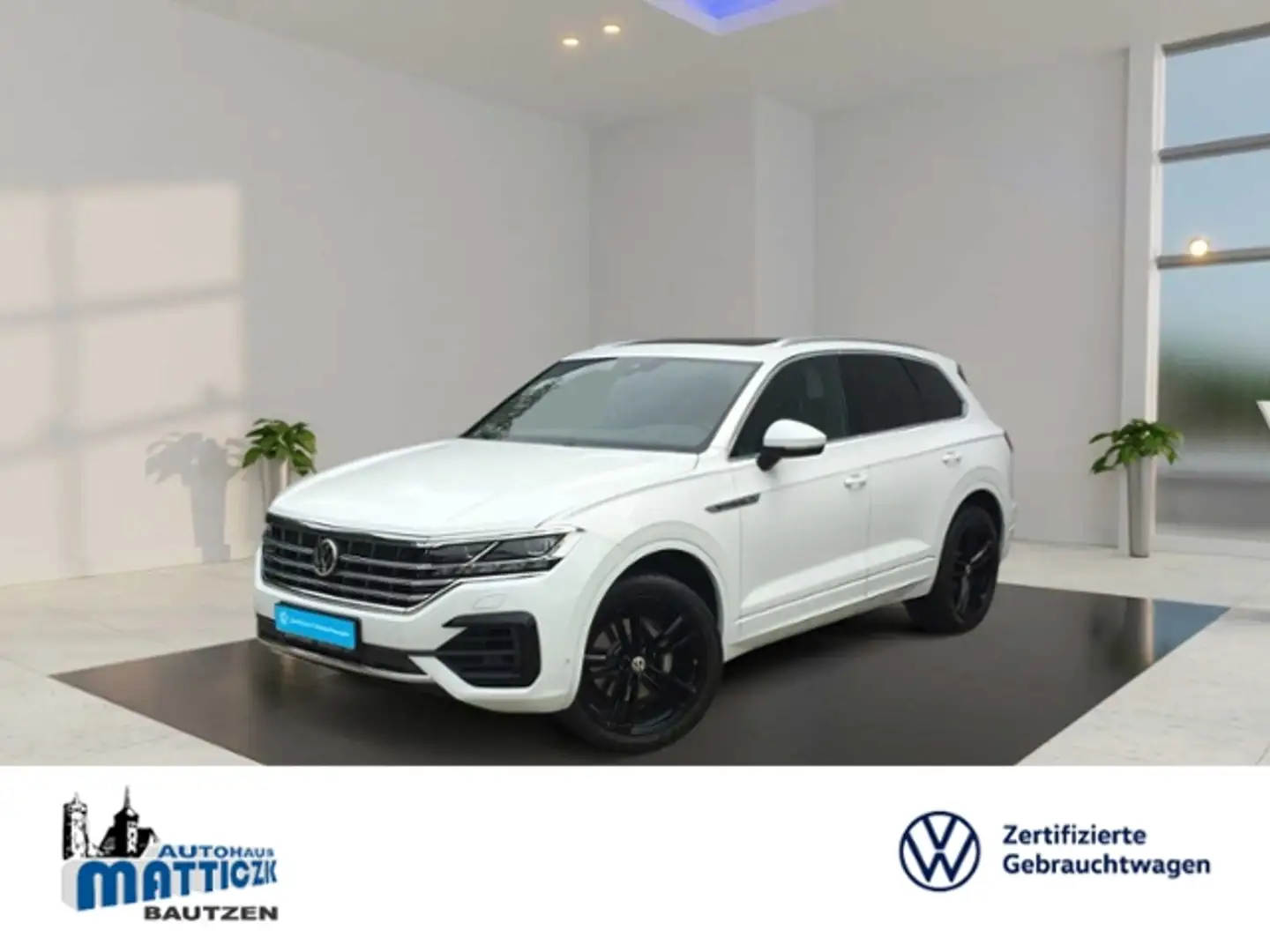 Volkswagen Touareg 3.0 V6 TDI 286 PS 4M R-Line AHK/LUFT/21-ZOLL/MATR Weiß - 1